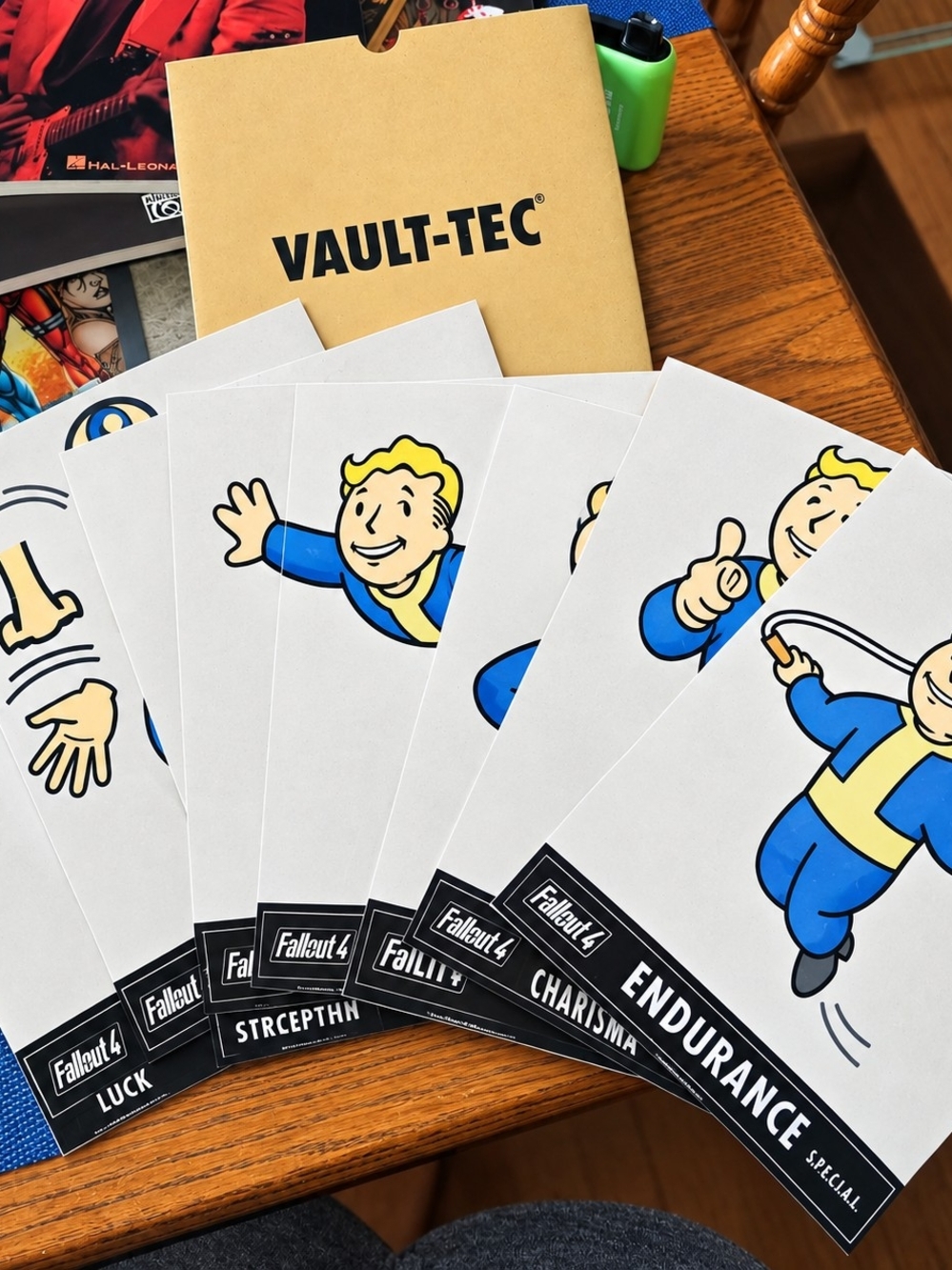 Fallout Vault-Tec S.P.E.C.I.A.L. cards S.P.E.C.I.A.L. Card Set White & Blue Like